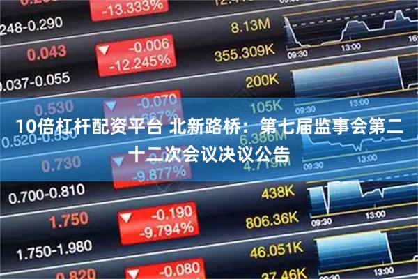 10倍杠杆配资平台 北新路桥：第七届监事会第二十二次会议决议公告